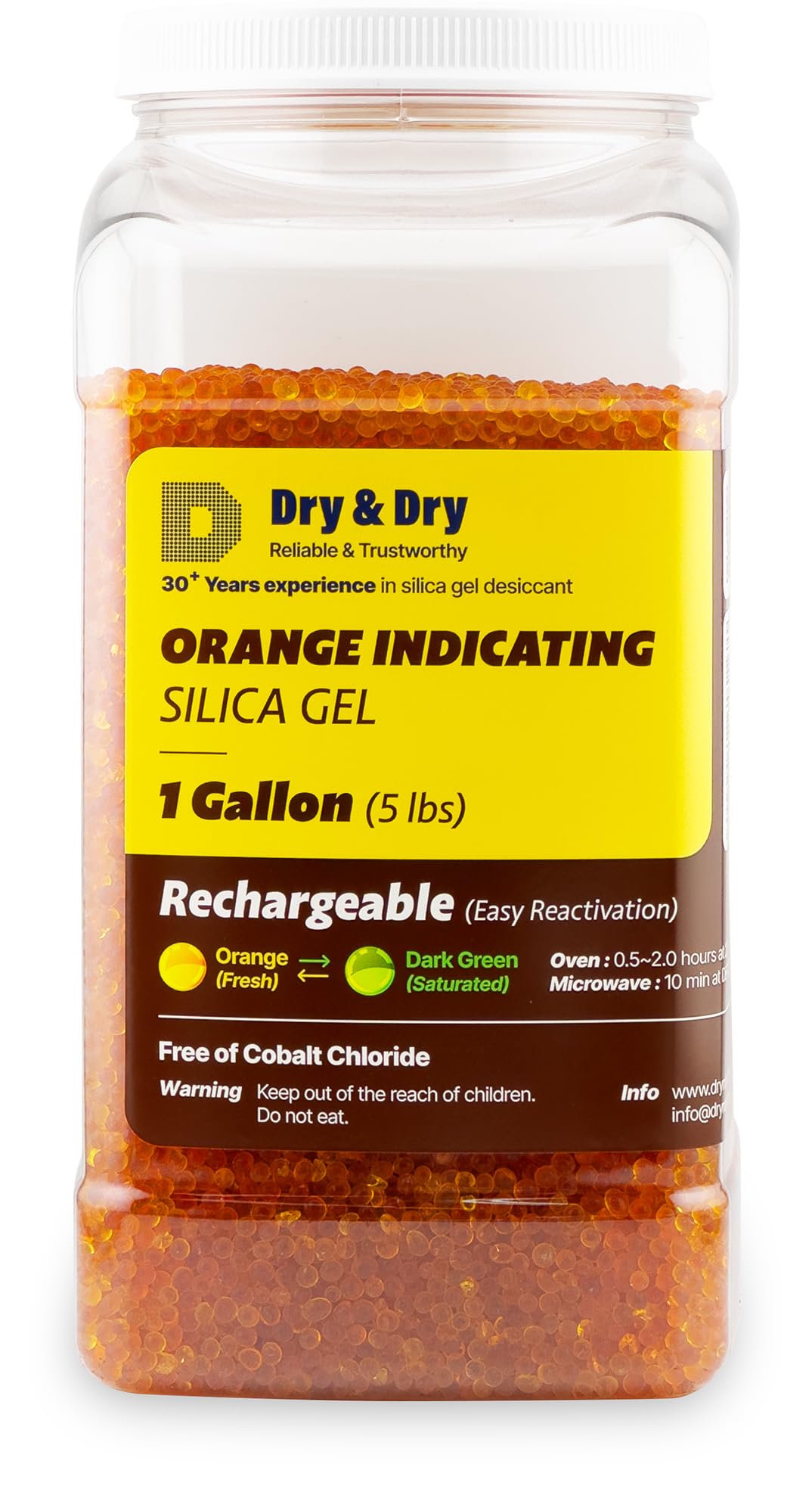 Dry & Dry [2 LBS] Blue Indicating Silica Gel Beads Desiccants (Industry Standard 3-5 mm) - Reusable Desiccant Beads Silica Beads(Blue to Pink) Moisture Absorbers — Amazon image 21