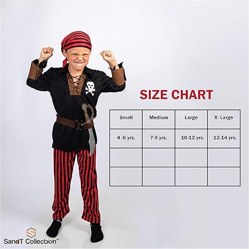 Miniatura 4 de Disfraz de pirata para niños pequeños y niñas