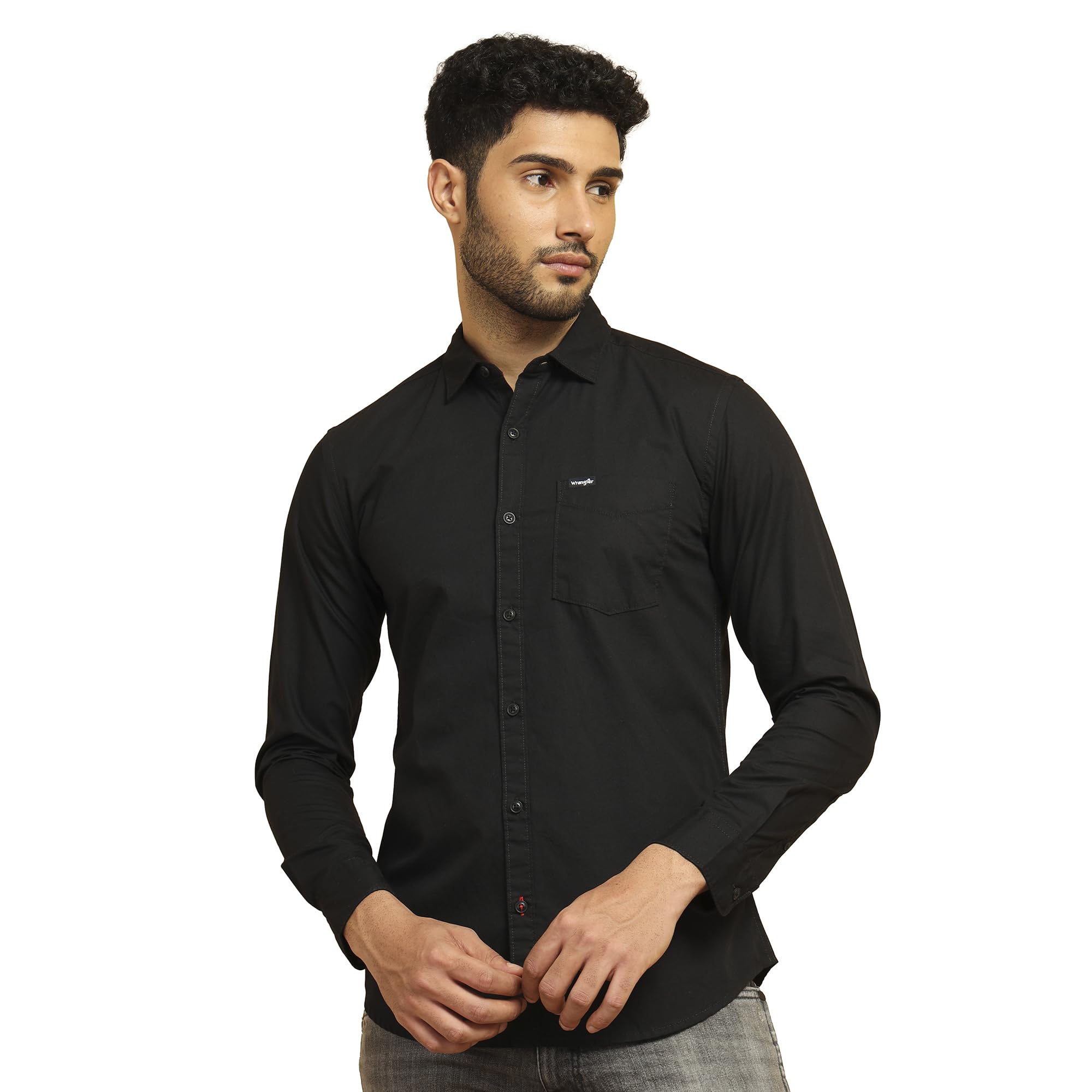 WranglerMen's Solid Regular Fit Shirt