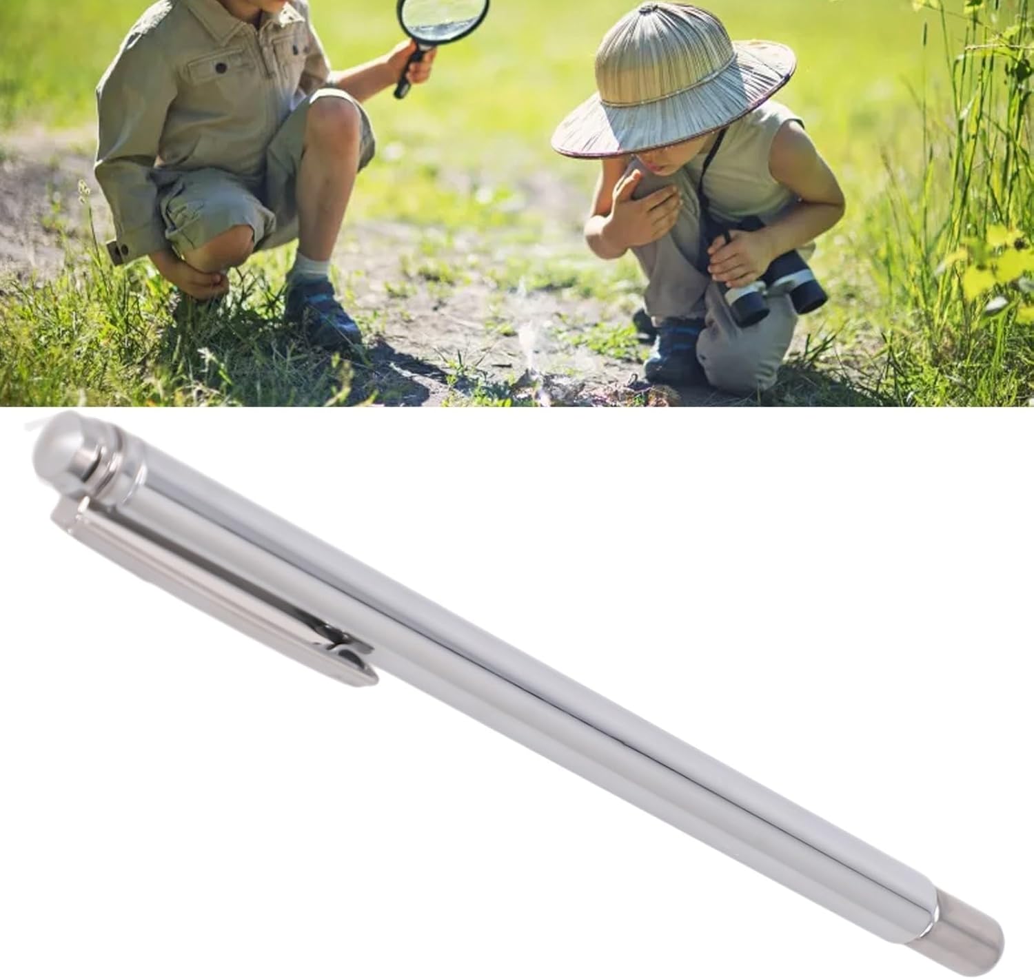 Stainless Steel Dowsing Rod for Water Detection and Geophysical Survey – Adjustable L-Rod Divining Tool with Ground Penetrating Design, 50 cm(silver)