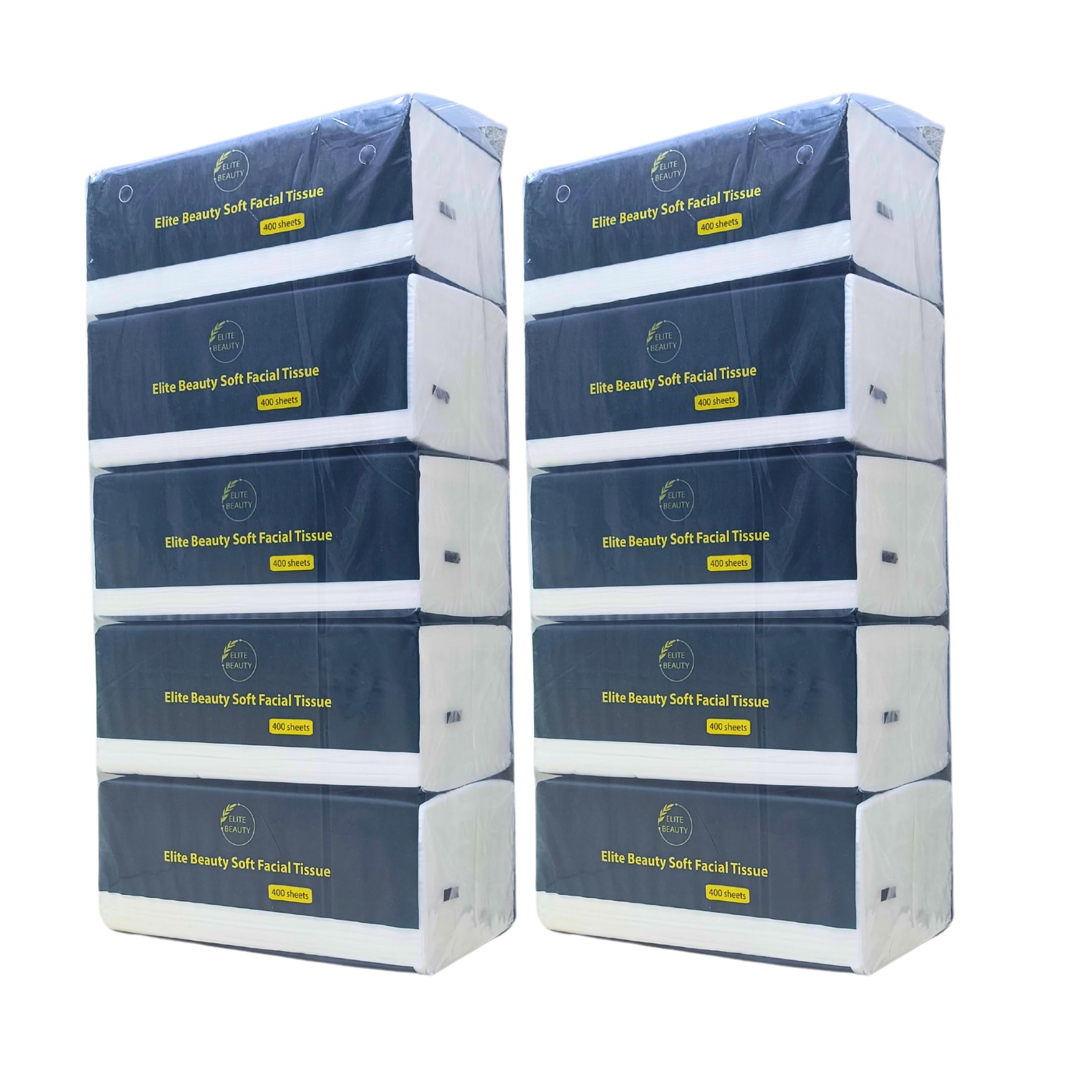 Elite Soft Facial Tissue 4ply 2 Pack of 400 x 5 pieces