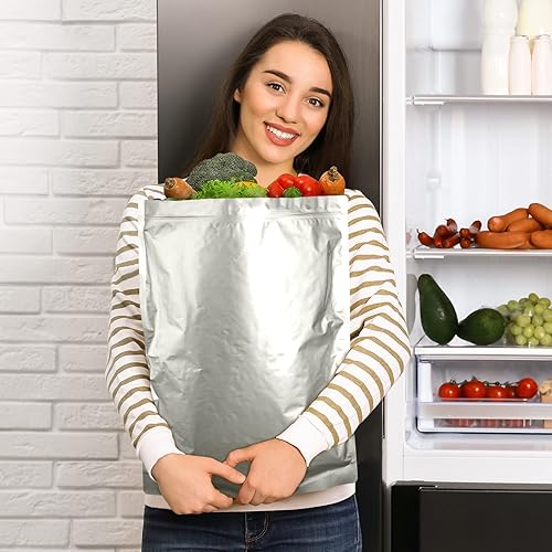 Miniatura 7 de Bolsas de Mylar de 5 galones para almacenamiento de alimentos, bolsas de Mylar de 10.5 mil con absorbentes de oxígeno, bolsa de Mylar de 2000 cc-10,