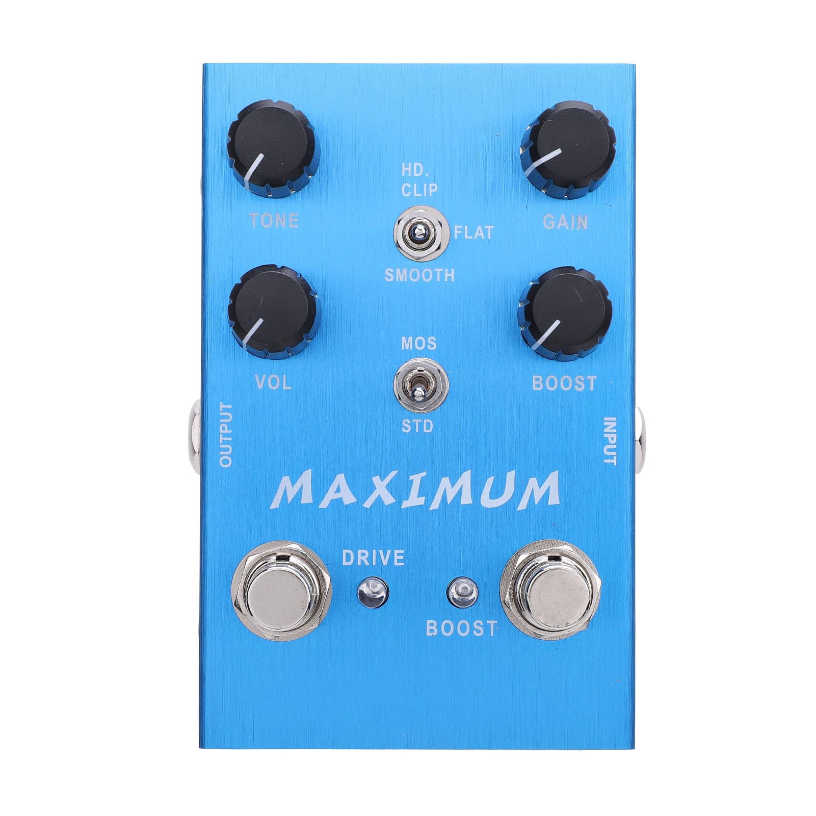 Sxhlseller Pedale Overdrive a Doppio Canale Drive Boost Knob Pedale Effetto per Chitarra Elettrica Basso, Bellissimo Overdrive in Lega con Ampia capacità di Modellare il Tono, per Esibizioni o