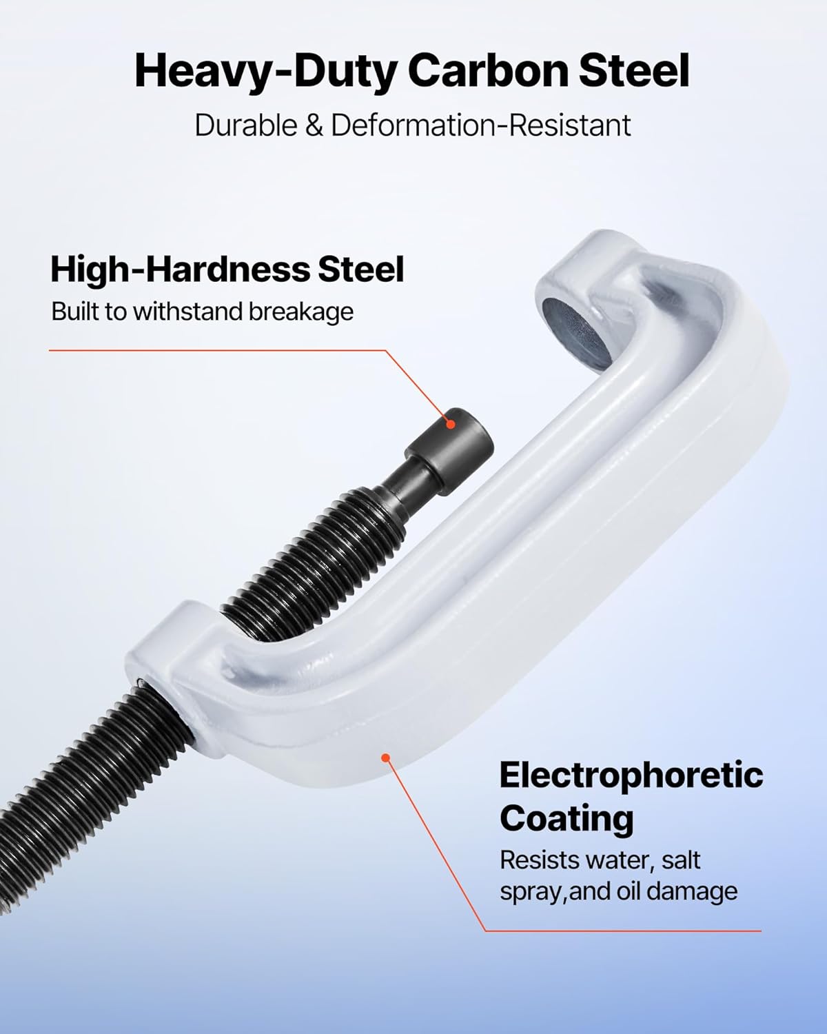 VEVOR 10pcs Ball Joint Press & 24pcs Wheel Bearing Race and Seal Driver Set with 13 Bushings, C-Frame and Sleeves, 2 in 1 Bearing Press Kit, Heavy Duty Removal Installation Set