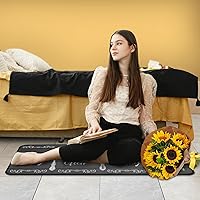 Vista 6 de Juego de 2 alfombras de cocina de girasol, antideslizantes, lavables, de microfibra, alfombras y tapetes para cocina, decoración de granja