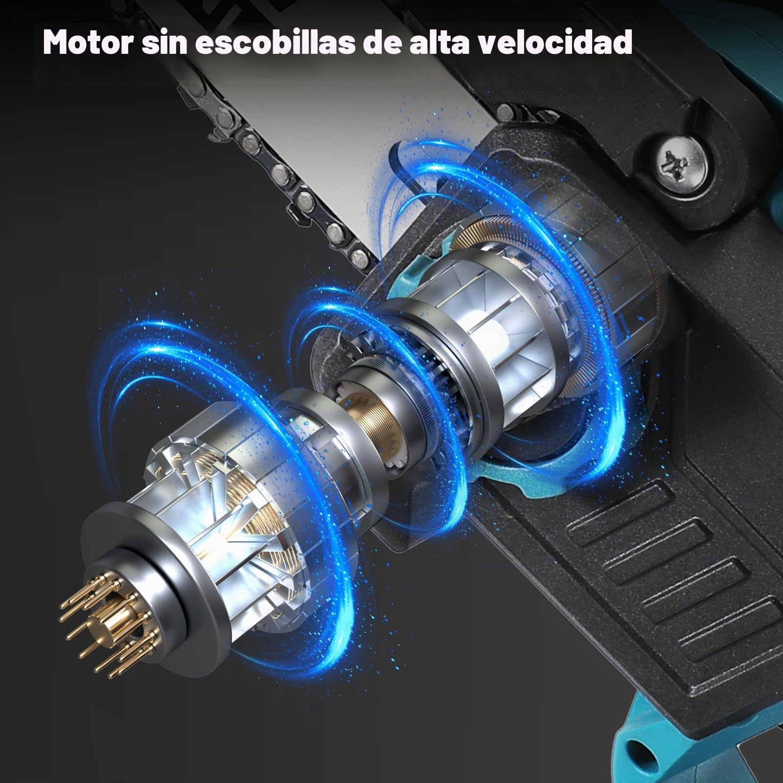 Batería de 21 V para motosierra telescópica de 8 pulgadas, 2 en 1 eléctrica, altura de trabajo hasta 4,5 m (2 baterías)
