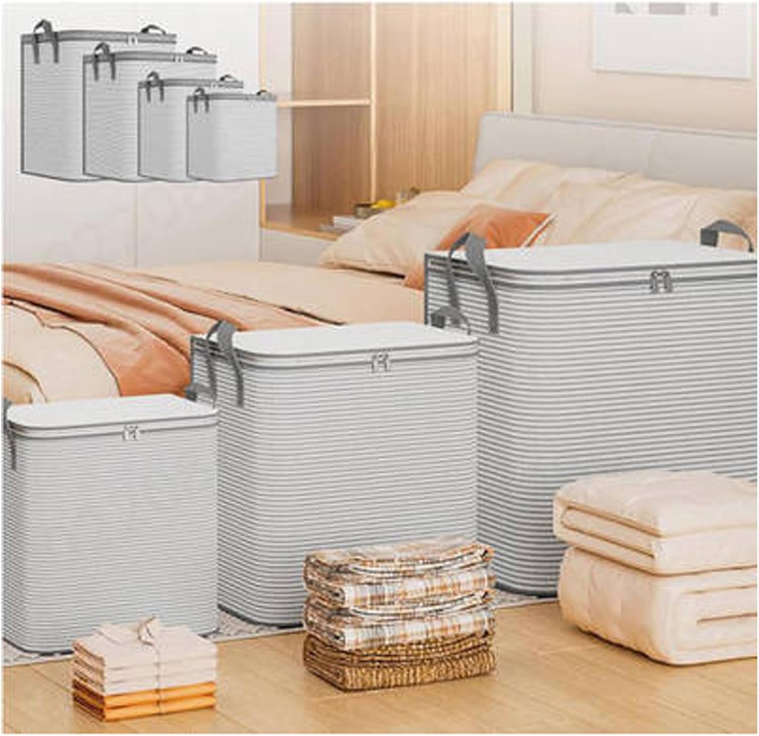Amazon.com: Heavy Duty Extra Large Clothes Storage, Foldable Blanket ...