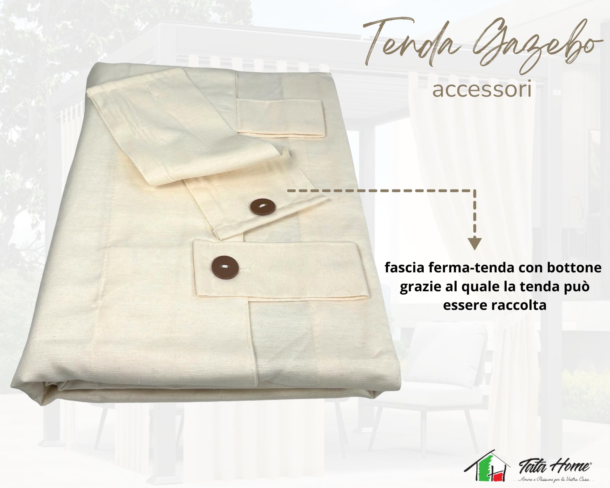 Tenda Gazebo Tenda da Sole per Balcone Veranda Tende da Esterno Ombreggiante Resistente Lavabile Misura 160x270 cm Colore Beige (4 pezzi)