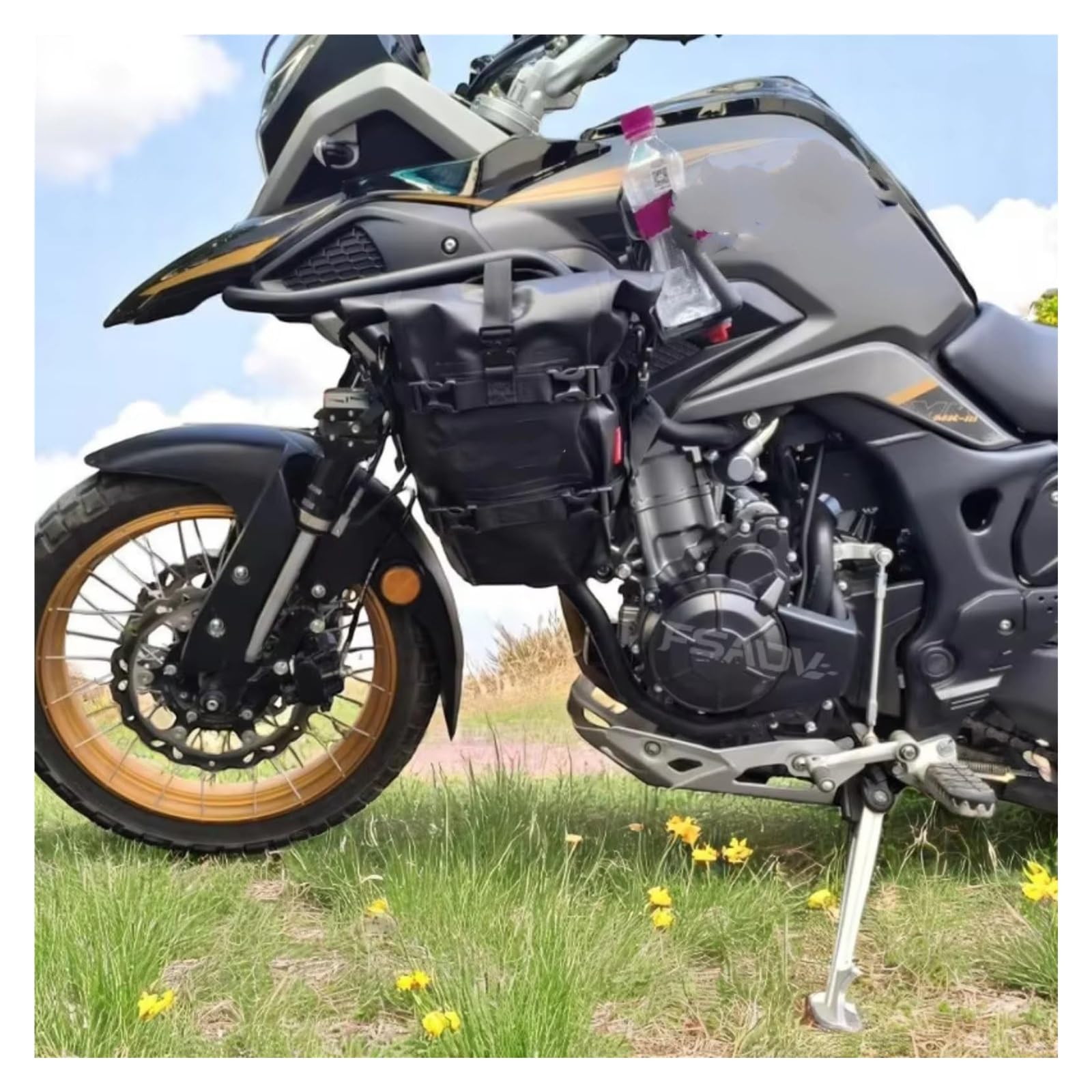 Per Moto Per F750GS Per F850GS 2018-2022 Per F650GS Per F800GS Per F700GS Barre Di Protezione Paraurti Strumento Riparazione Borsa Laterale Moto Borsa Laterale(Nero,2pcs)