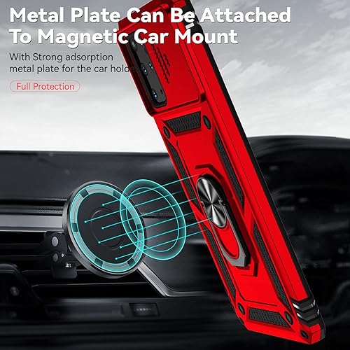 Miniatura 3 de Funda para Samsung Galaxy S20 Plus con cubierta para lente de cámara, protector de pantalla HD, resistente a caídas de grado militar, soporte