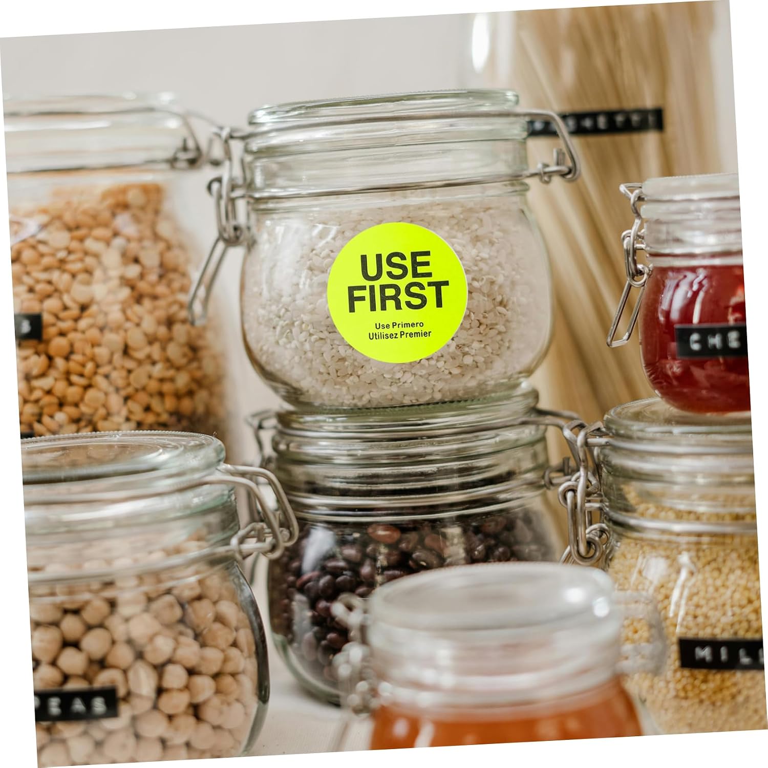 Ciieeo Yellow Stickers Food Stickers Labels Removable Labels Inventory Organizer Day