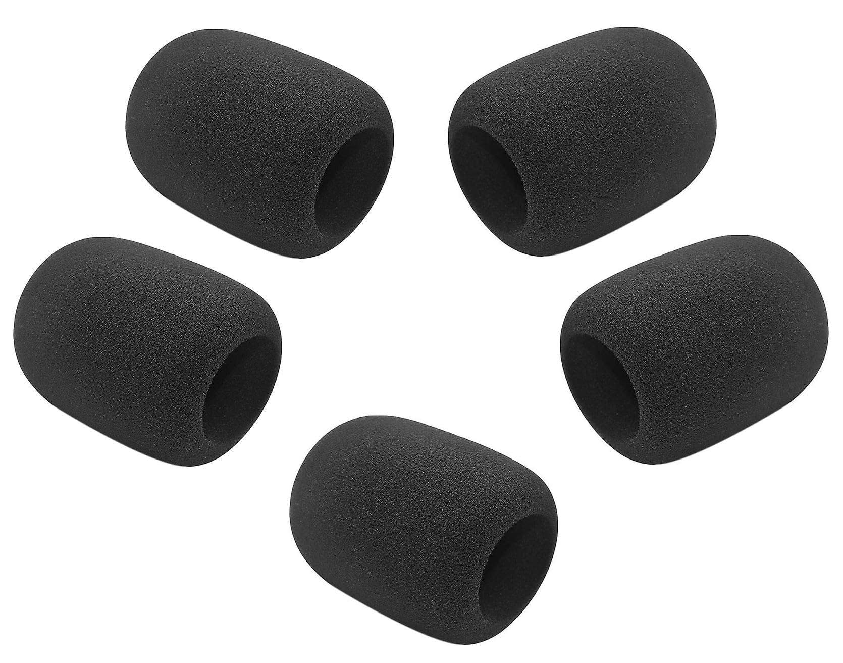 cyclingcolors 5x Pop Filter Microphone Audio Sponge Windproof Foam Black Filters, Type A