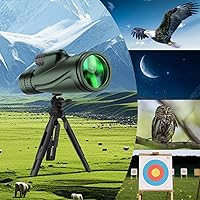 Vista 2 de Telescopio Monocular 80 x 100 Monoculares de Alta Potencia para Adultos con Trípode, Monocular para Smartphone Adecuado para Observación de Aves