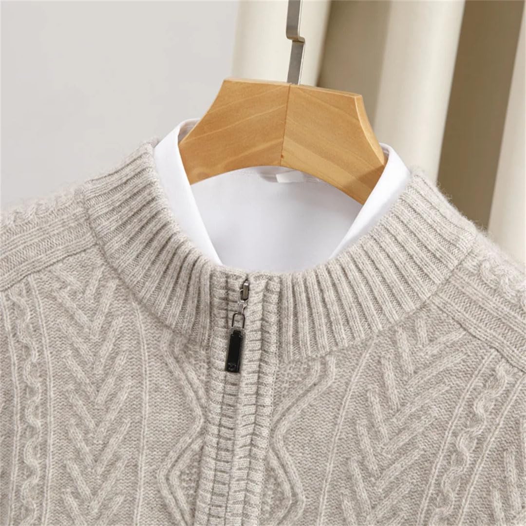 Vogrtcc Jersey De Punto con Cuello Medio Alto Y Cachemir para Hombre