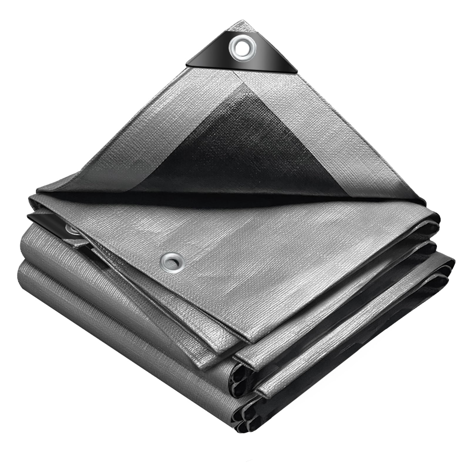 VOUNOT® Bâche de Protection en Polyéthylène 240g/​m² Bâche Imperméable Ultra Lourde et Résistante Revêtue des Deux côtés avec Oeillets en Aluminium Couverture Étanche pour Jardin, Piscine 2x3m