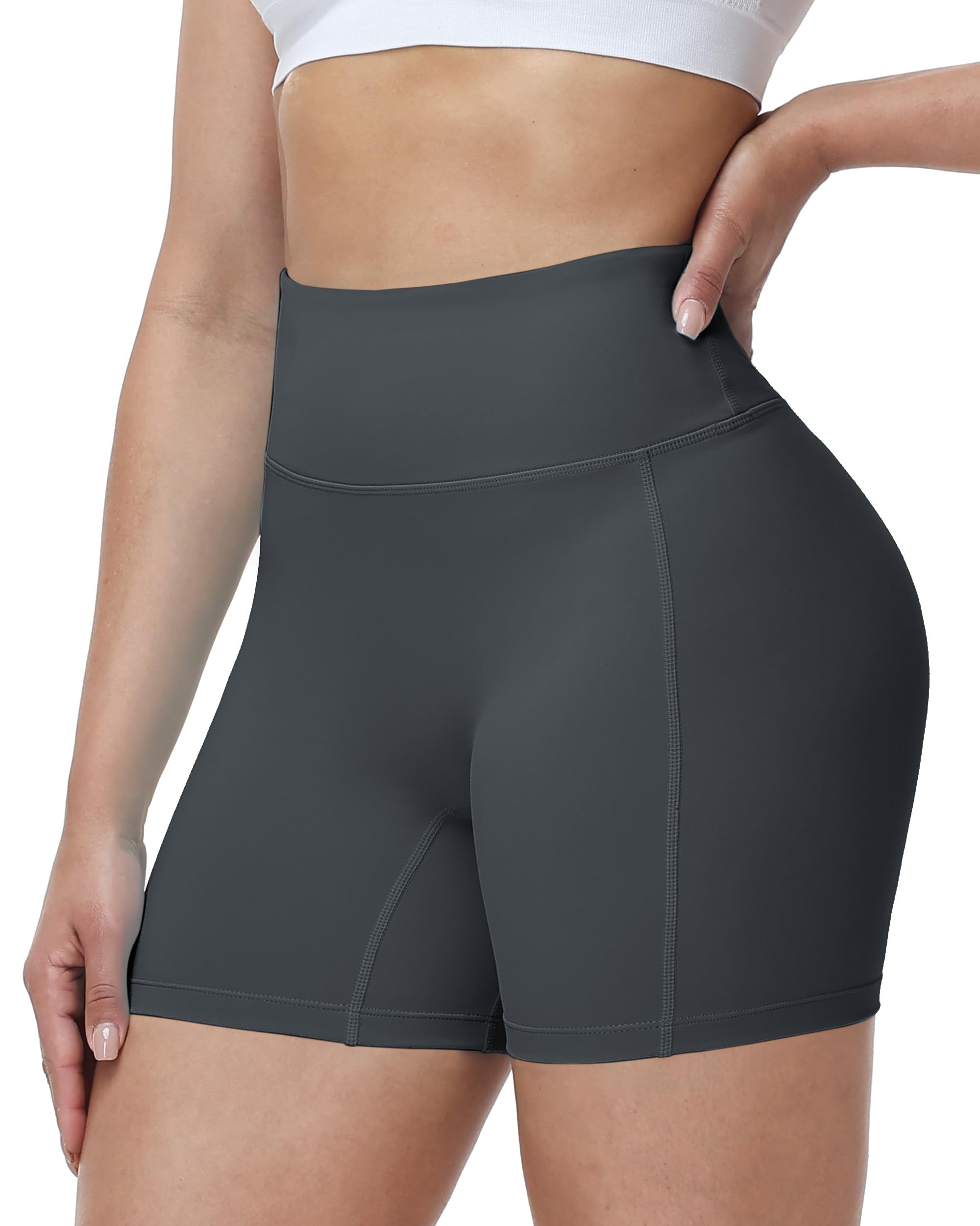 Roadbox Radlerhose Damen High Waist, Bauchweg Kurze Leggings für Kleid, Sport Shorts & Unterziehhose, Blickdicht & Kompression