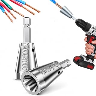 Wire Twister Tool for Drill, 2026 Upgraded 40Cr Steel Wire Connector Twisting Tool with Observation Port, 6 mm Hex Shank for 9–22 AWG / 1.5–6 mm² Wires, 2 Pack