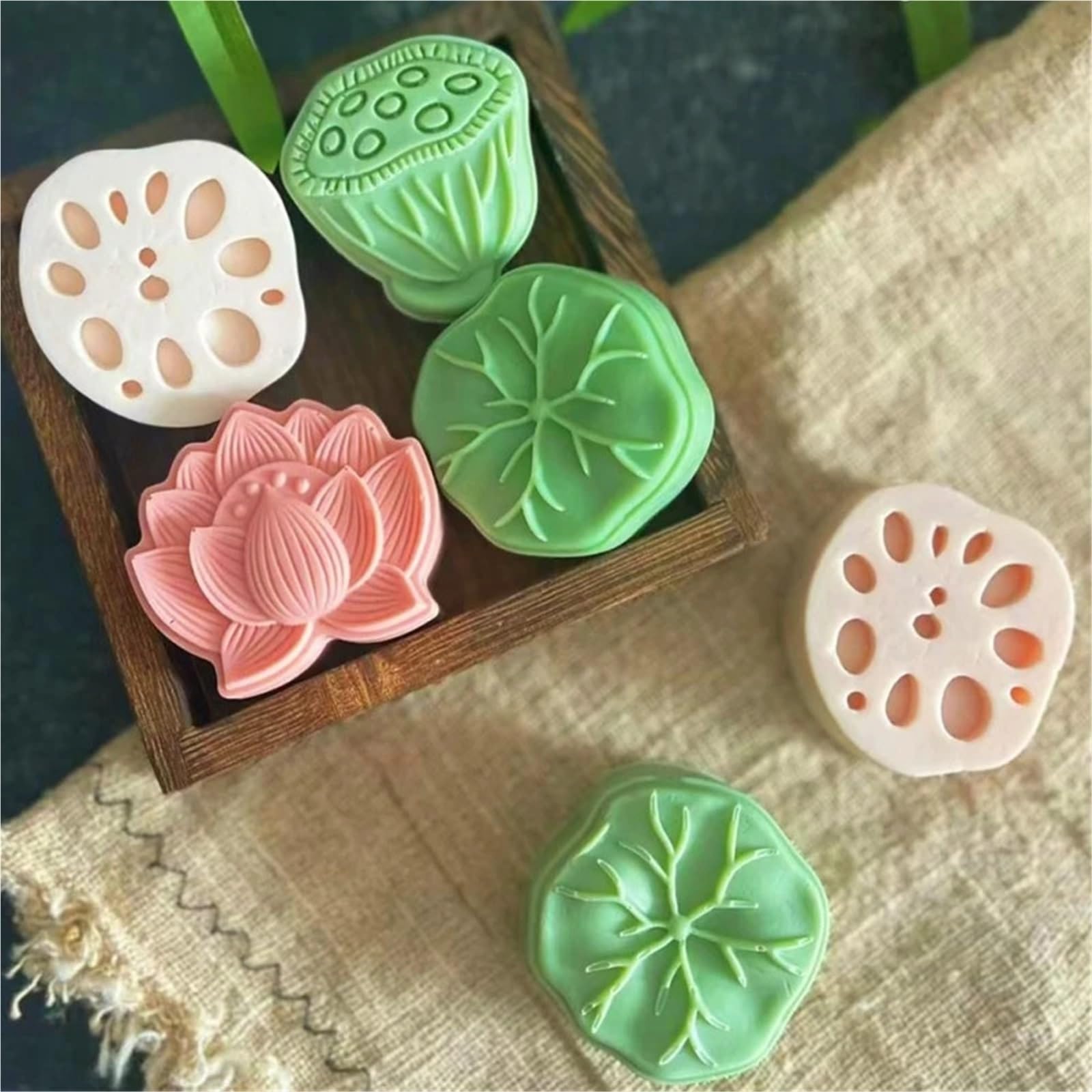 Stampo per Sapone 2 Pezzi stampi for Sapone Fatti a Mano creativi stampi in Silicone for la casa stampi for Sapone Fai da Te creativi per Sapone(White A)