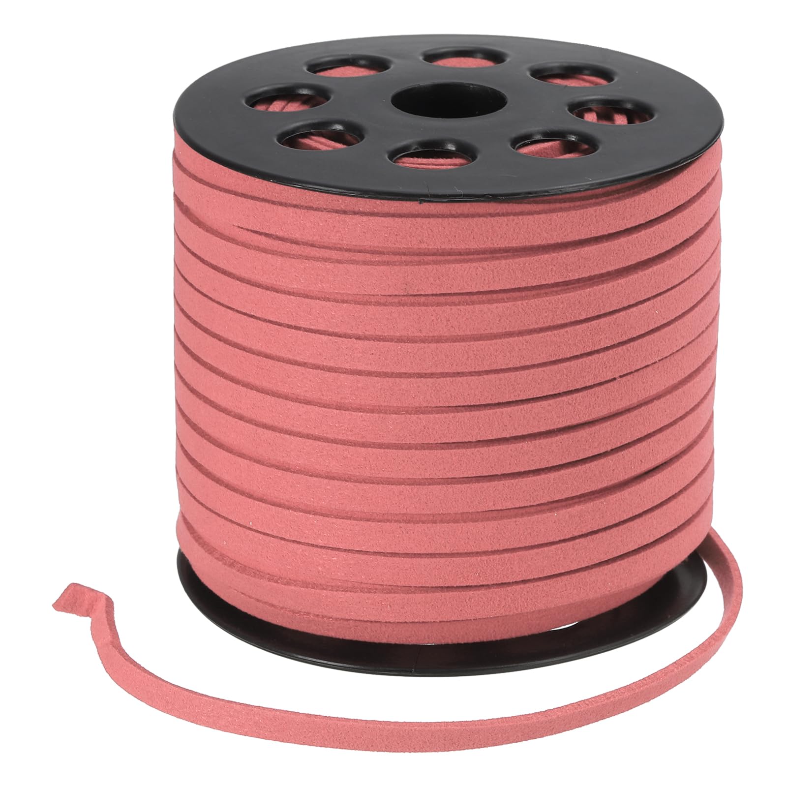 PATIKIL 50 Yards x 5mm Faux Suede Leather Cord, Leather Lace String for Bracelet Necklace Beading Making DIY Crafts, Watermelon Red