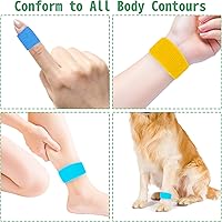 Vista 5 de Paquete de 24 vendajes cohesivos autoadhesivos de 1 pulgada x 5 yardas, cinta de primeros auxilios, cinta autoadhesiva elástica, atlética, cinta