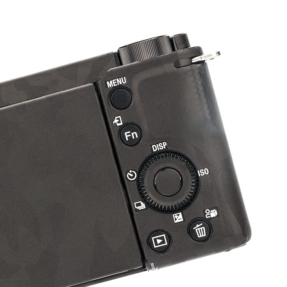 KIWIFOTOS Adesivo protettivo antigraffio per fotocamera mirrorless Sony ZV-E10 con kit di obiettivi da 16-50 mm, pellicola protettiva antiscivolo (motivo mimetico)