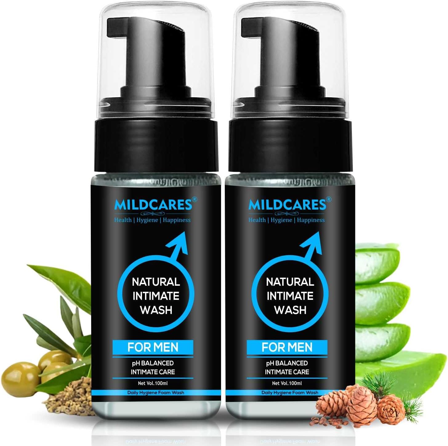 Mildcares Intimate Wash for Men, Enriched with Tea Tree Oil & Aloe Vera Extract, pH Balanced , Prevents Odour & Infections, Safe for Skin|(200ML)