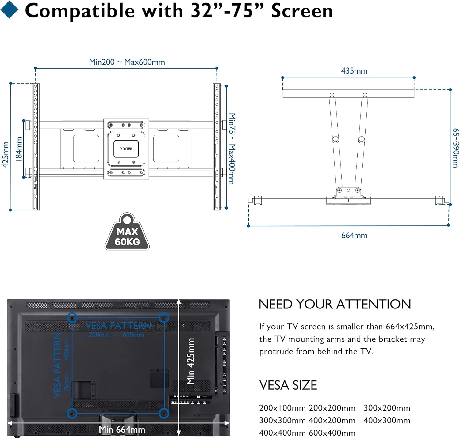 Suреr Brаndѕ TV Wall Mount, Full Motion TV Wall Mount Bracket for Most 32-70 Inches LED, LCD, OLED Flat&Curved TVs, Heavy Duty Strong Dual Articulating Swivels Arms TV Mount Holds up to 132lbs, Max VESA 600x400mm. Suреr Sаlе 🛒 TV Wall Mount, Full Motion TV Wall Mount Bracket for Most 32-70 Inches LED, LCD, OLED Flat&Curved TVs, Heavy Duty Strong Dual Articulating Swivels Arms TV Mount Holds up to 132lbs, Max VESA 600x400mm.