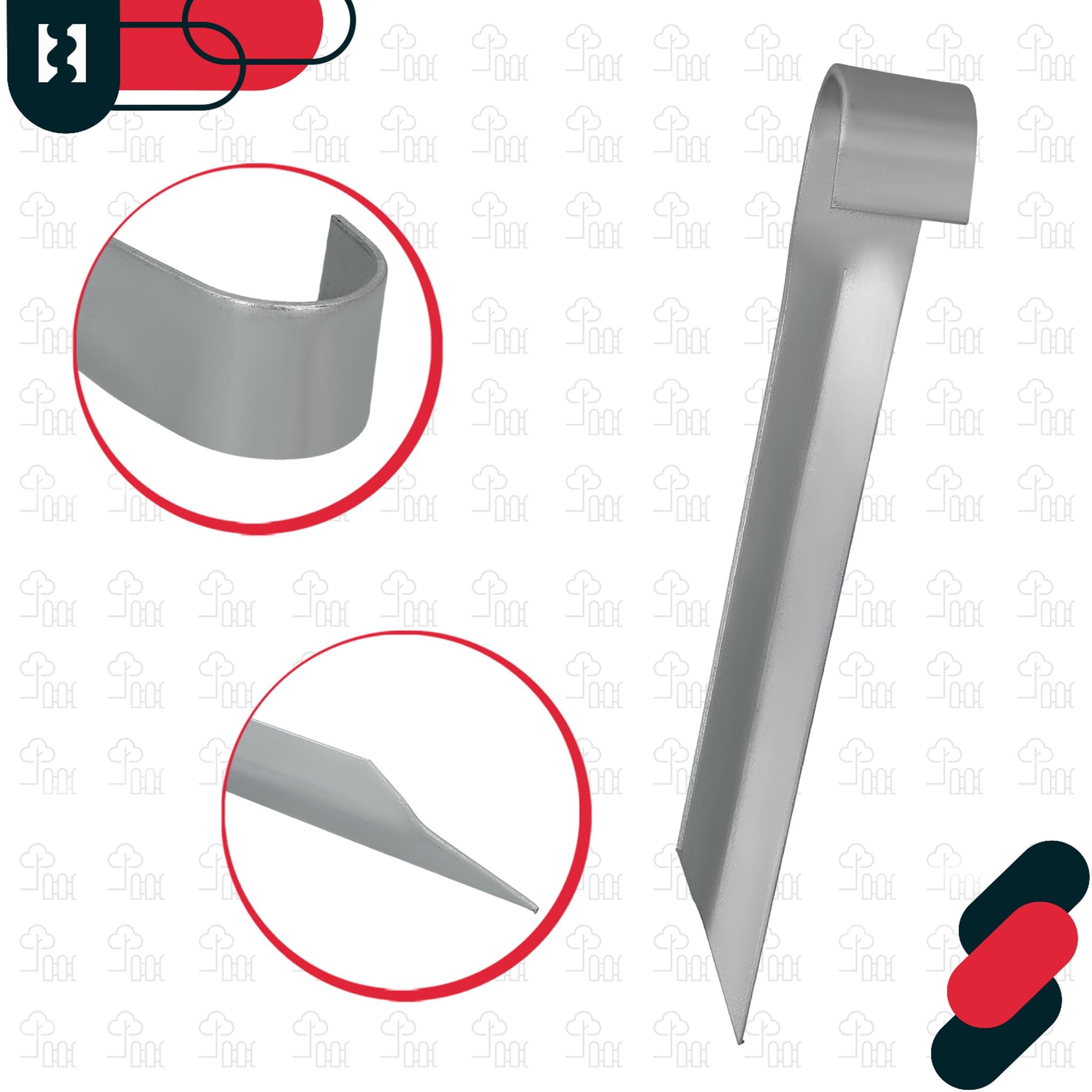 KOTARBAU® Bodenanker für Trampolin, Heringe für Gartentrampolin 350 mm | 12er Set, Erdanker zum Einschlagen, Zeltheringe, Schwerlastanker, Erdhaken aus verzinktem Stahl, Silber