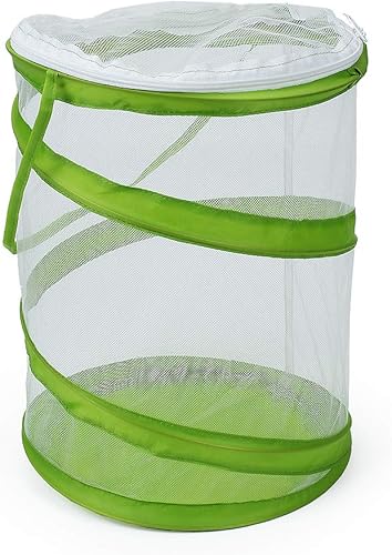 Miniatura 6 de RESTCLOUD Jaula de hábitat para insectos y mariposas, terrario de malla transparente, transparente más fácil, 9 x 11 pulgadas de alto