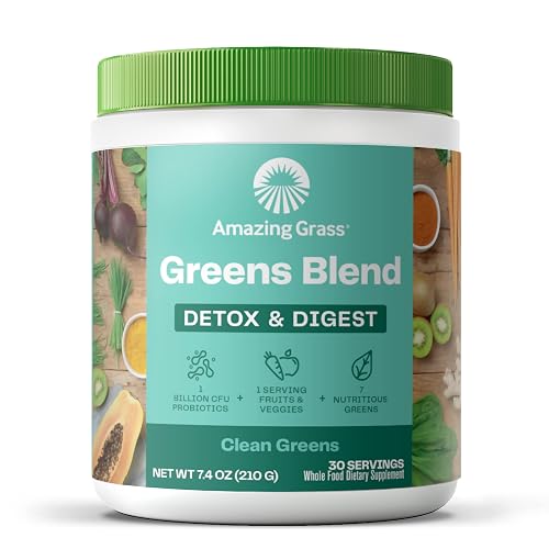 Amazing Grass Greens Blend Detox and Digest Clean Greens, 30