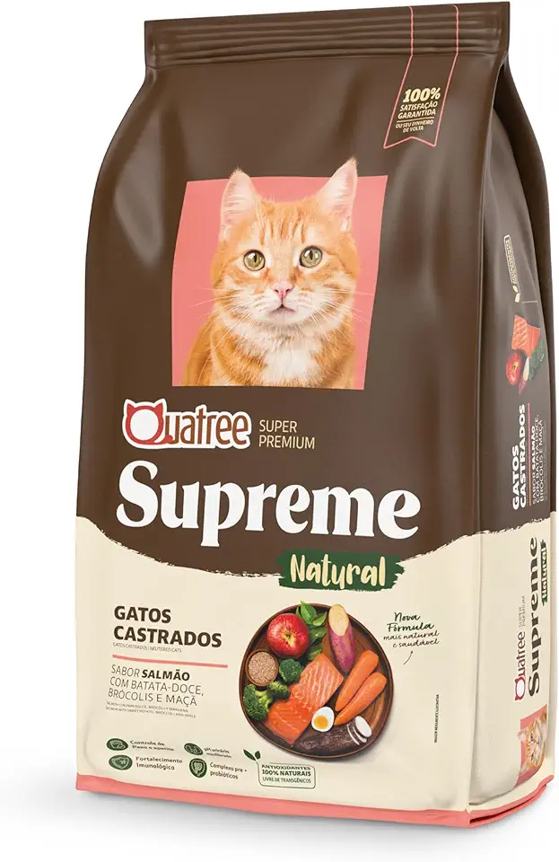 Quatree Supreme Ração para Gatos Castrados Salmao 10.1kg
