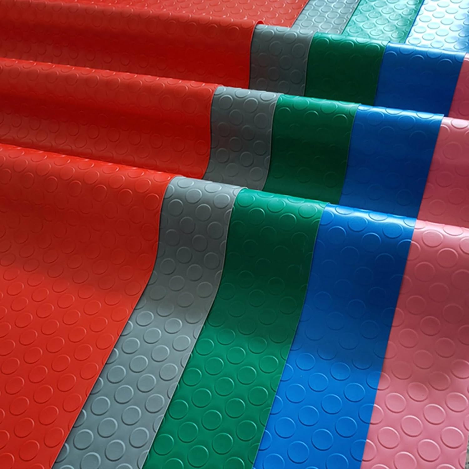 PVC Garage Mats Flooring Roll, 1.2mm Thickness Waterproof Parking Mat, Superior Slip Resistance,for Workshop, RV Trailer(Green,1.2x5m/3.9x16.4ft)