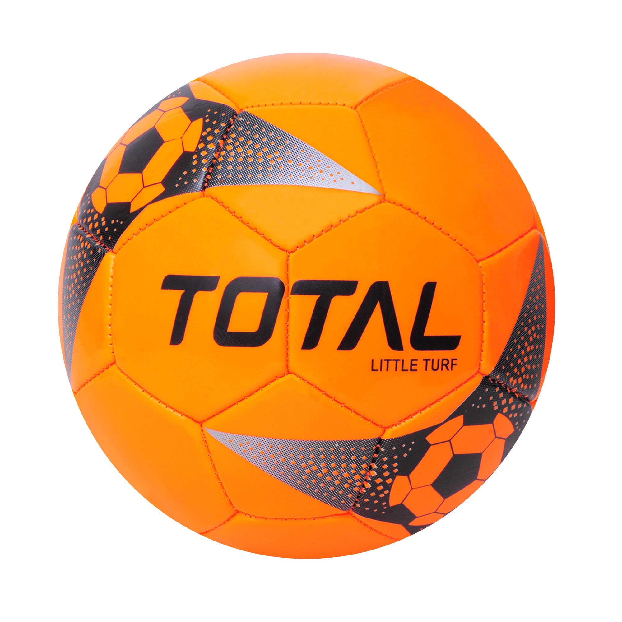 Total Little Turf Home Play Football for Kids - Size 1, 32 Panels Rubberized Stitched/Thermobound Soccer Ball, Ideal for Soft & Hard Ground & Artificial Turf, Orange-picture-40