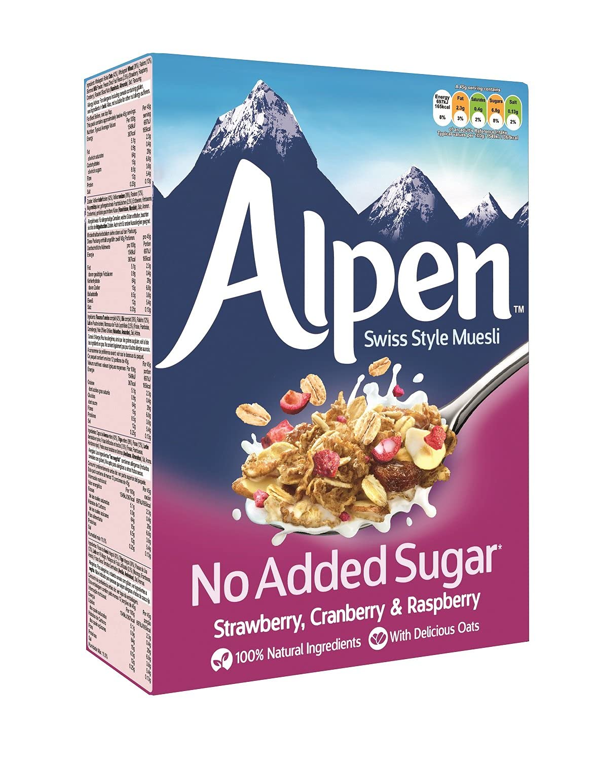 Weetabix Alpen Müsli ohne Zuckerzusatz Strawberry, Cranberry