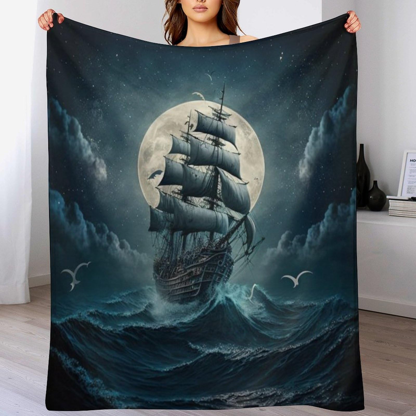 Manta de franela de velero para arropar tus sueños y dar calidez al hogar moderno