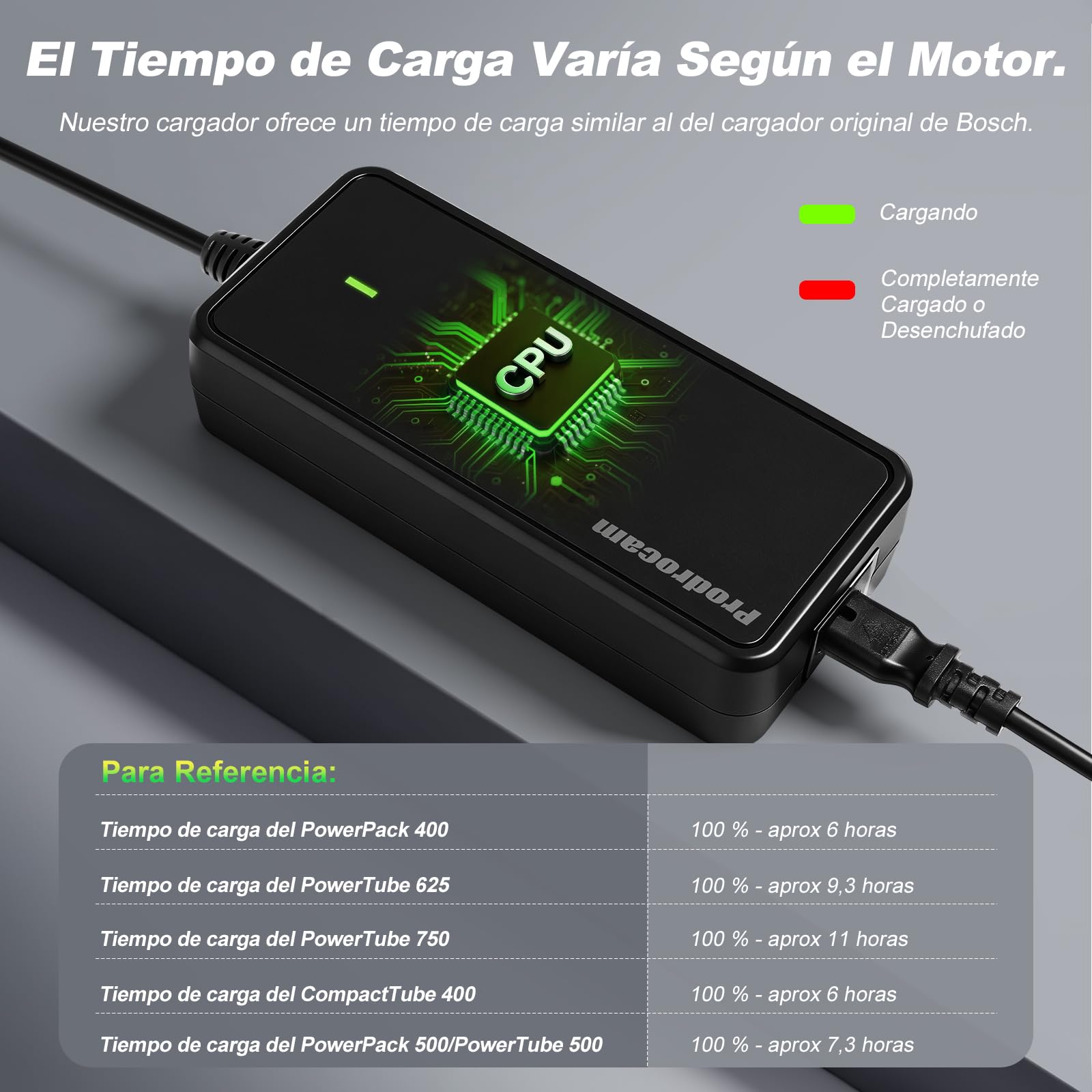 42V 2A Cargador para Bosch Performance Line/Active Line Bicicletas Eléctricas, para Baterías de 36V
