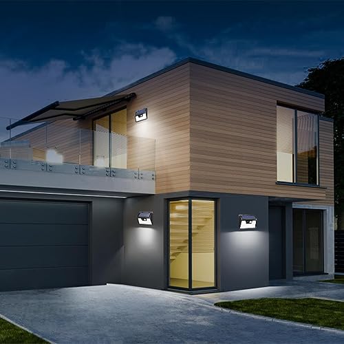 Miniatura 8 de Peasur Luces solares para exteriores 15 unidades140 LED, luz para exteriores con sensor de movimiento, ultra brillante, luces de seguridad