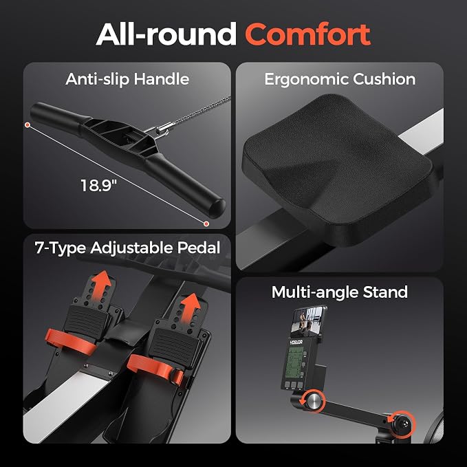 Máquina de remo YOSUDA R2 con resistencia de aire ajustable miniatura 9