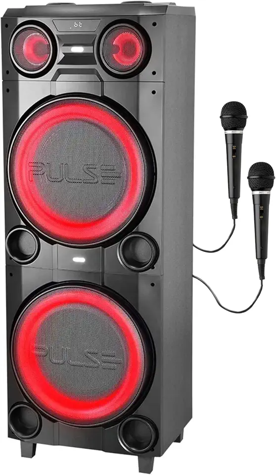 Caixa Torre Pulse SP517 Double 10" Bluetooth 2500W- 2 Mic