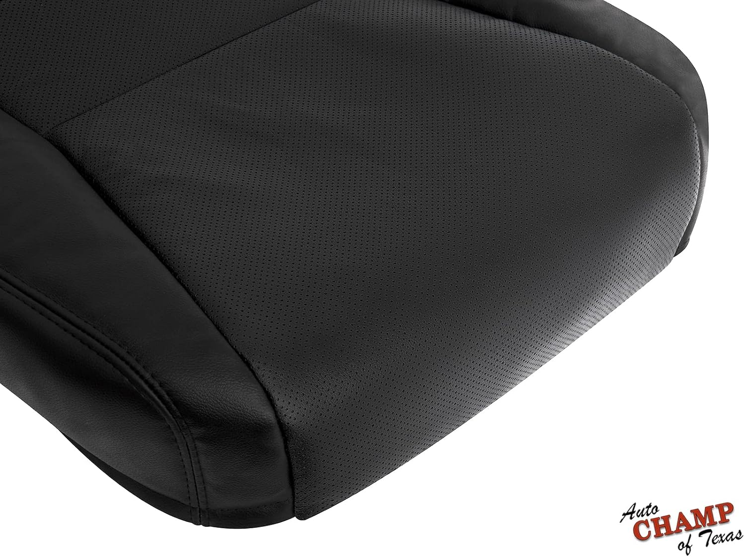 Driver-Side Bottom Genuine Leather Seat Cover Compatible with 2013-2017 Honda Accord 4-DR - Black