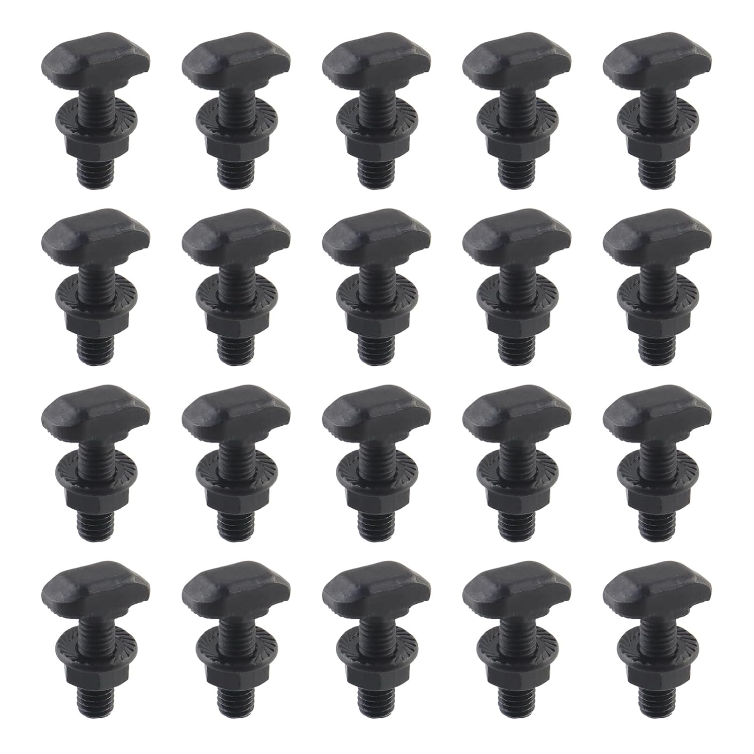 Semetall T Slot Drop-in Bolt M8x20mm Hammer Head Screw 20 Pcs
