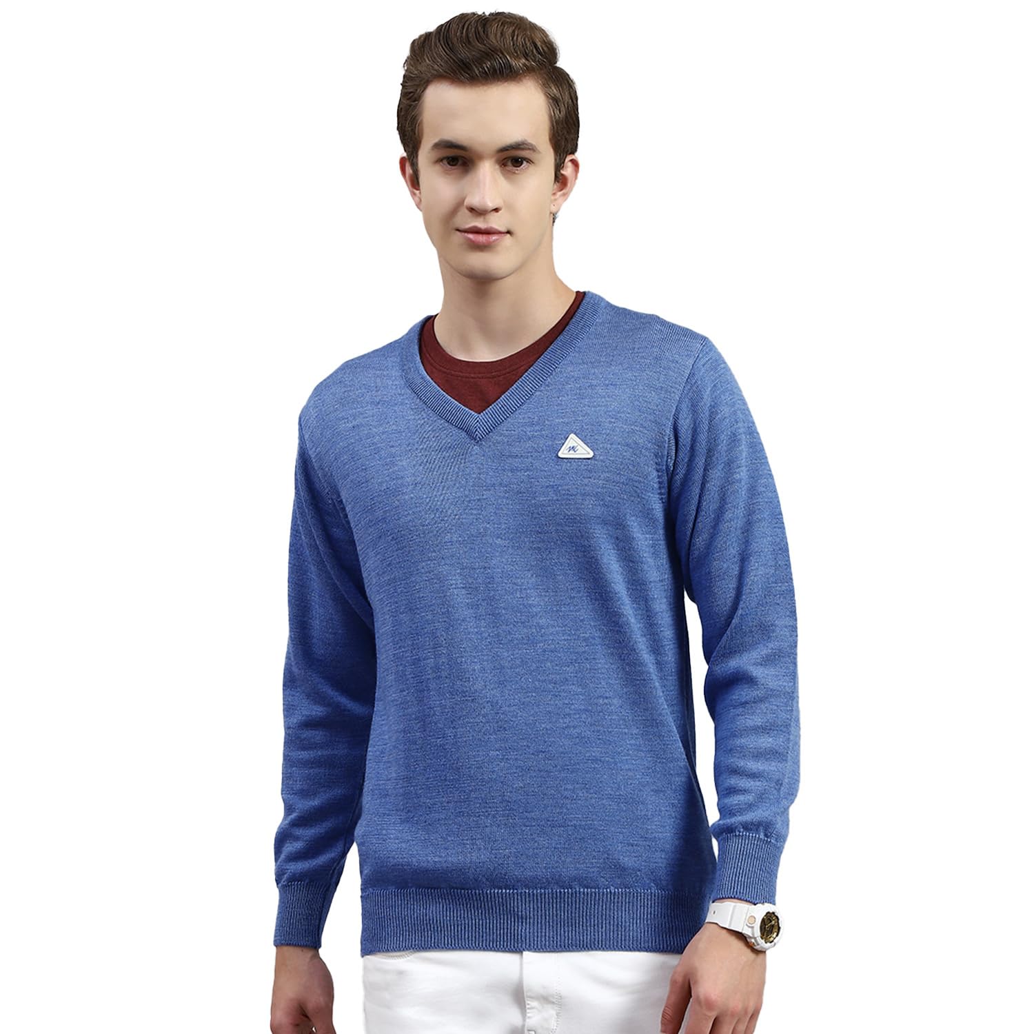 monte carlo Men's Regular Fit Pullover | Solid Pattern | Pull On Closure with Full Sleeve V Neck Winter Pullover for Men's-picture-28