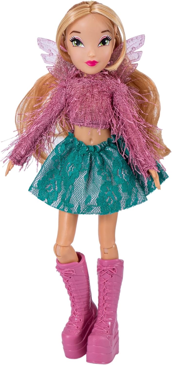 Biza Winx muñeca básica, hada de 24 cm y 7 puntos de articulacion, personaje hada Flora (62511212)