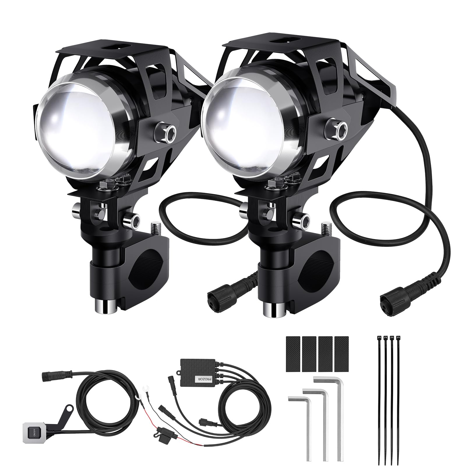 Fari LED Per Moto E Auto | 2 Pezzi, 6500K Bianco | Impermeabili IP65 | Con Interruttore | Per ATV, Barca, Bici - Foto 9