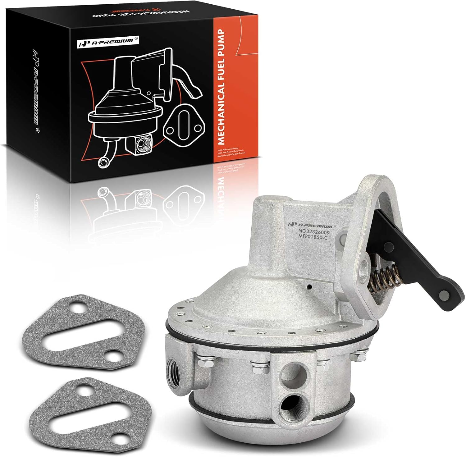 A-Premium Mechanical Fuel Pump Compatible with Chevrolet Models - Malibu, Impala, Caprice, Bel Air, Biscayne, Brookwood, Chevelle, Chevy II, Del Ray