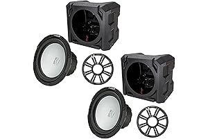 Kicker 45KM104 10" Marine Subwoofers in SSV Marine Sub Box Enclosures