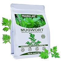 Vista 1 de TEARELAE - Hojas secas de hierba de artemisa natural - 4 oz/114 g - Té de artemisa Hoja suelta - Sin OMG, sin azufre - Hierbas secas 100% puras