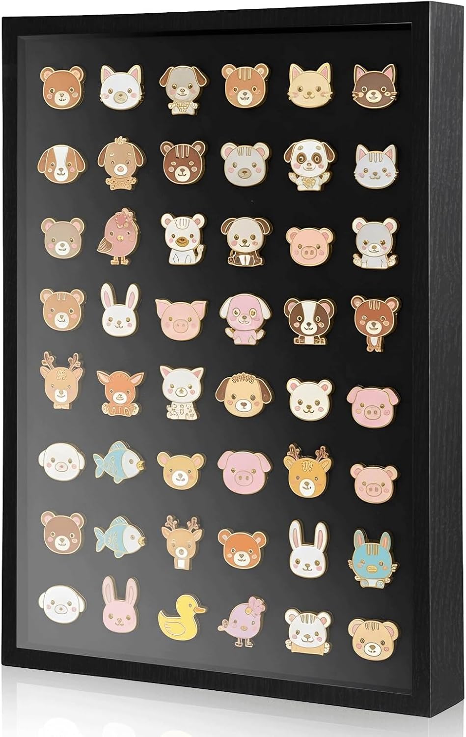 15.7 x 11.8'' Pin Display Case Enamel Pin Display Frame Pins Collection Displays Shadow Box Desktop & Wall Displays for Medals Beach Tags Jewelry Pins Gift Insignia Ribbons Enthusiast Collectibles