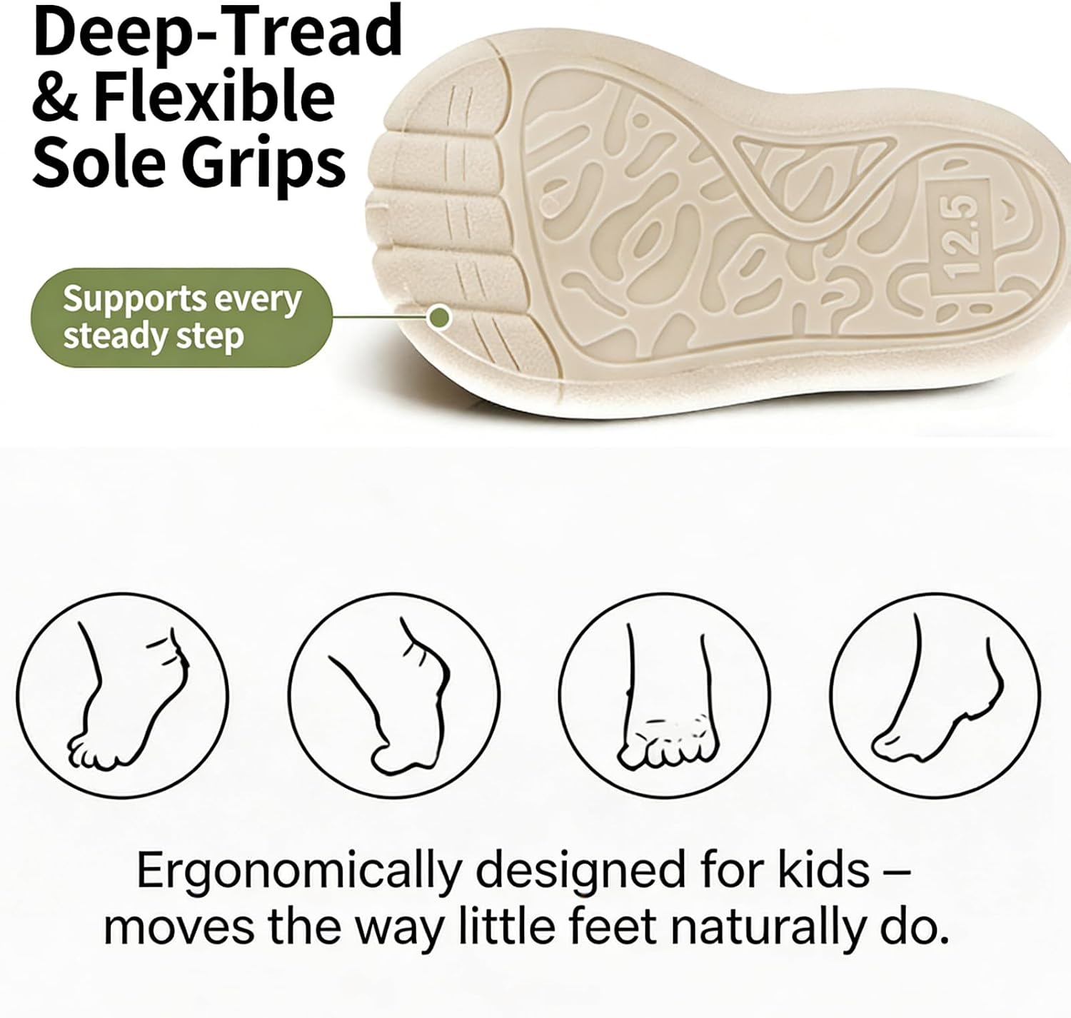 Exegawe Baby First Walking Shoes Toddler Non-Slip Slippers for 6-24M
