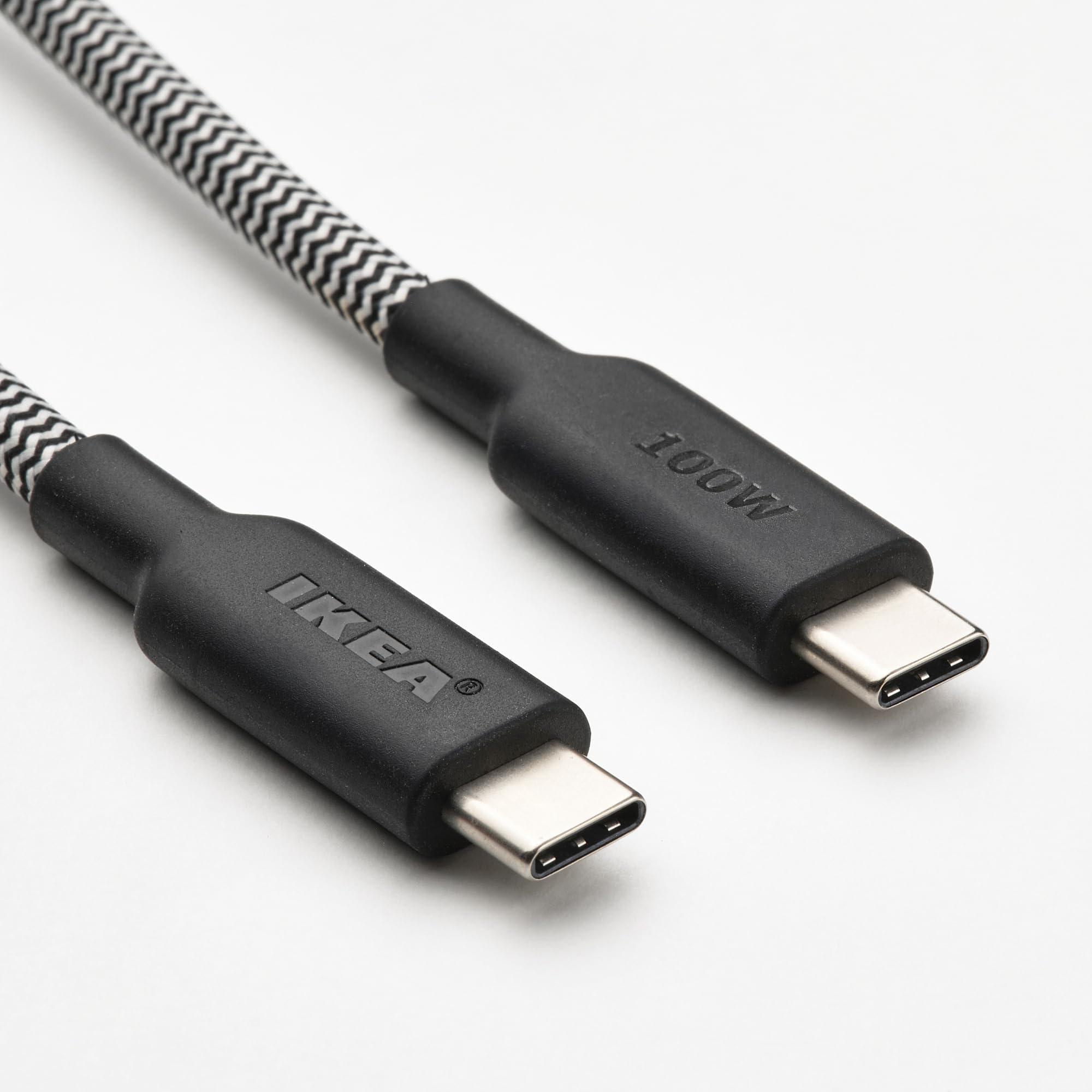 ProTuning RUNDHULT USB-C do USB-C, czarny/biały, 1,5 m/100 W